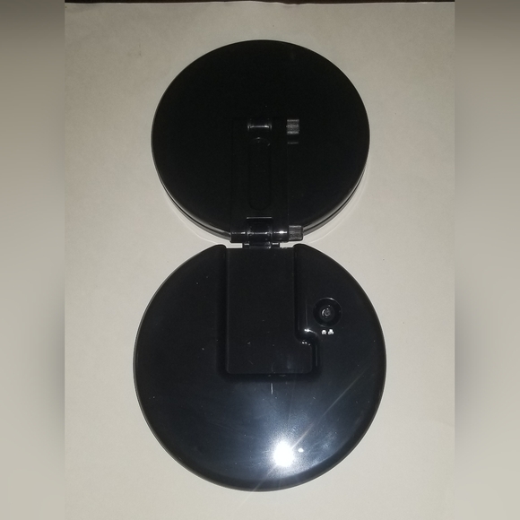 Black Dual Magnifying Mirror w/ Crystal Initial by Lori Greiner - Letter K - Picture 7 of 9